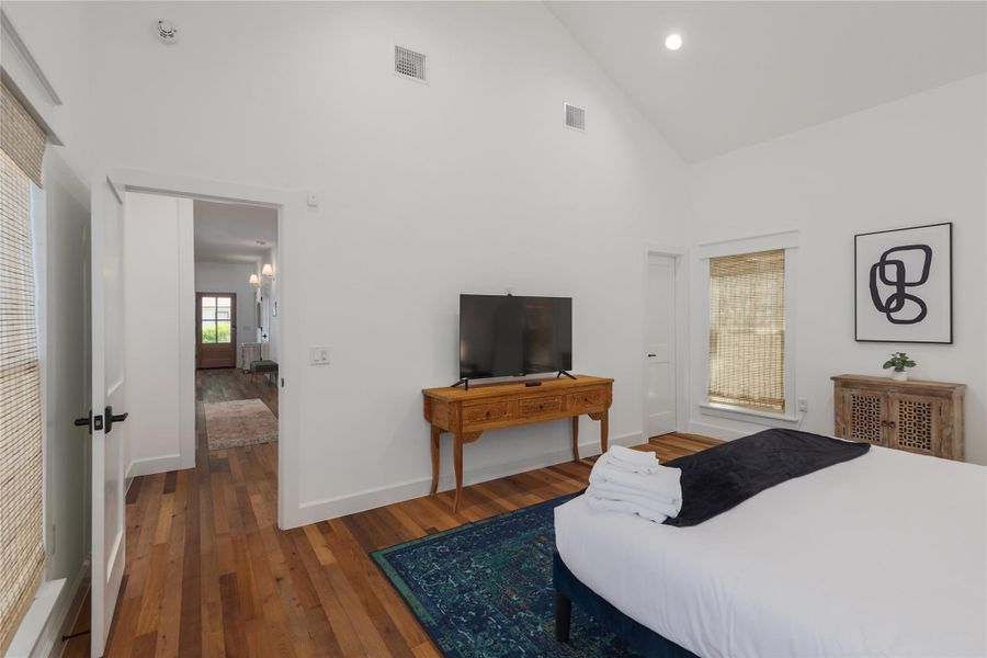Soaring ceilings and natural light in primary. Soaring ceilings and natural light in primary.