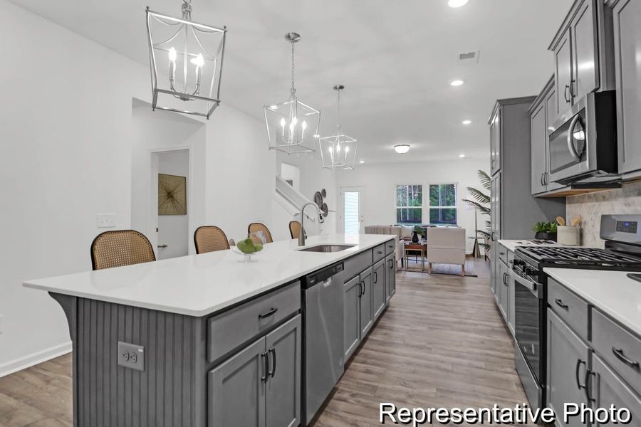 Furnished interior view inside a new home in Homecoming, Ravenel (Image 6). Furnished interior view inside a new home in Homecoming, Ravenel (Image 6).