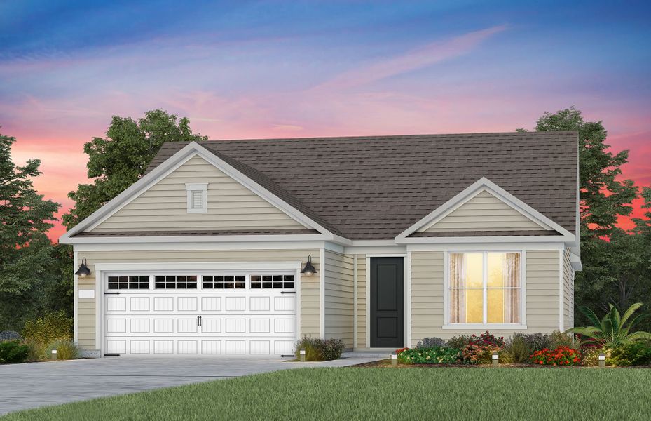Representative exterior photo of a completed home built from the Mystique by Del Webb in Del Webb at Chatham Park, Pittsboro, NC (Image 22).