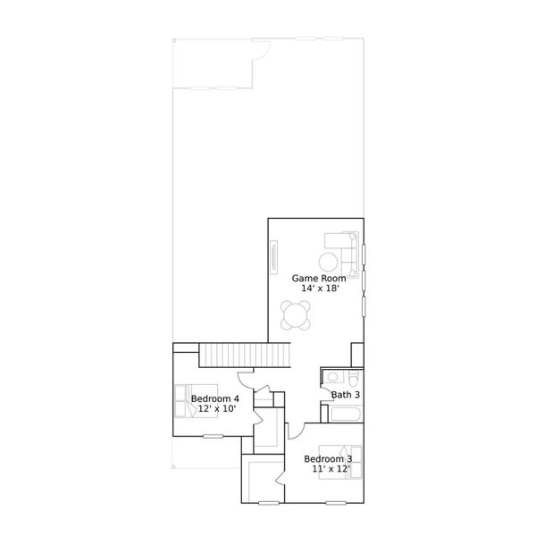 2D floor plan layout of this home in Cypress Green, Tomball, TX (Image 3). 2D floor plan layout of this home in Cypress Green, Tomball, TX (Image 3).