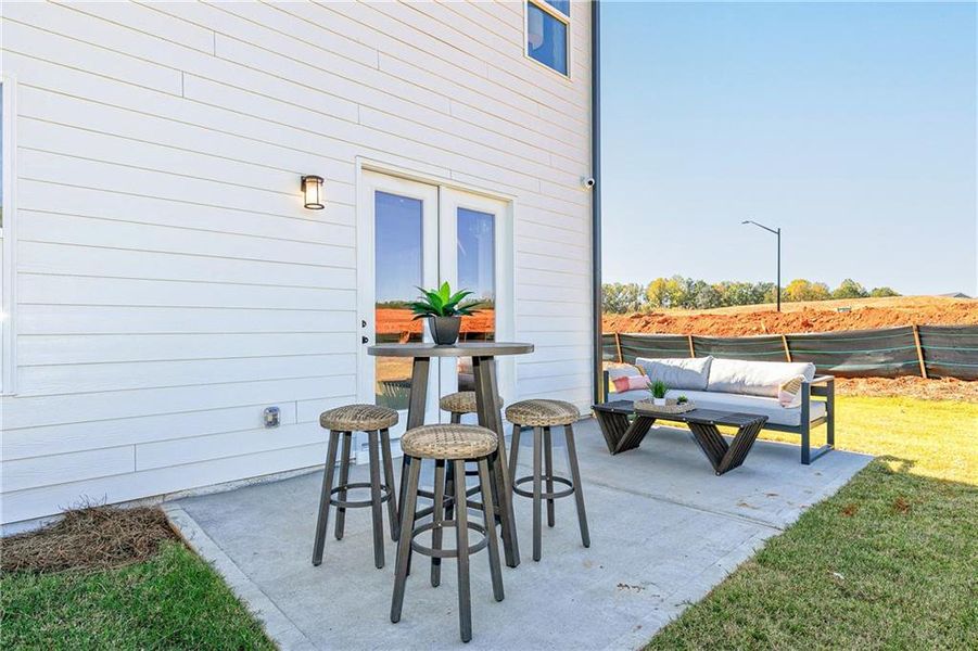Exterior details and patio area of a home in Annsbury Park, Lilburn (Image 29). Exterior details and patio area of a home in Annsbury Park, Lilburn (Image 29).