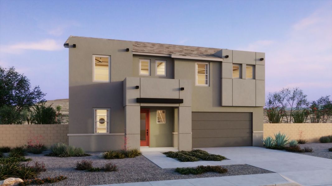 Representative exterior photo of a completed home built from the Revere by Mattamy Homes in Montelena, Marana, AZ (Image 1).