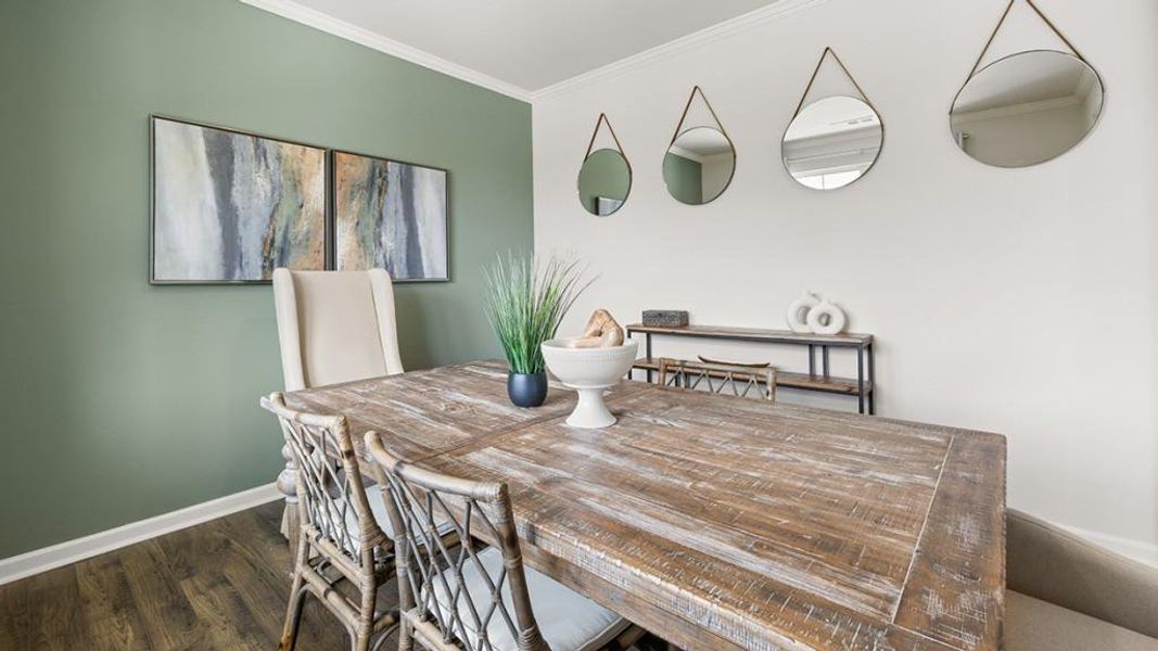 Furnished interior view inside a new home in Parkside at Carter Grove, Cartersville (Image 7). Furnished interior view inside a new home in Parkside at Carter Grove, Cartersville (Image 7).