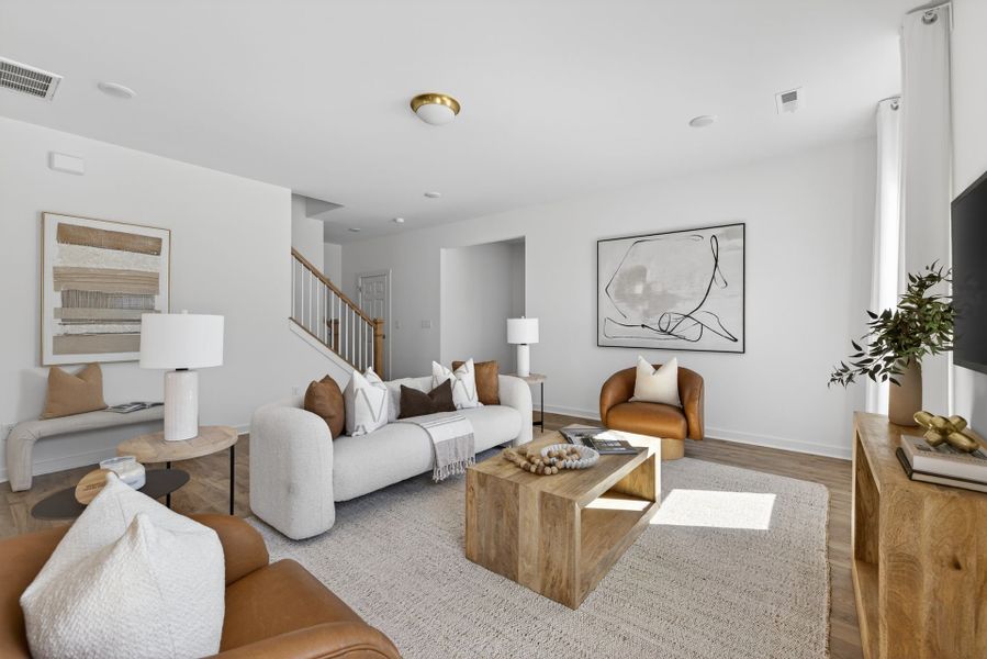 Furnished interior view inside a new home in Copper Ridge at Flowers Plantation, Clayton (Image 15).