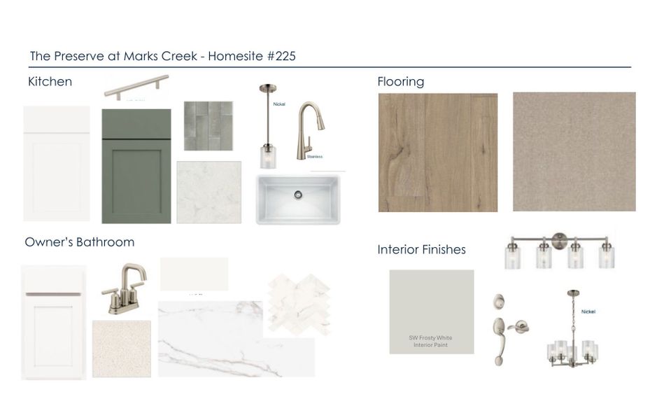 Sample of building materials used in homes in The Preserve at Marks Creek, Knightdale (Image 31).