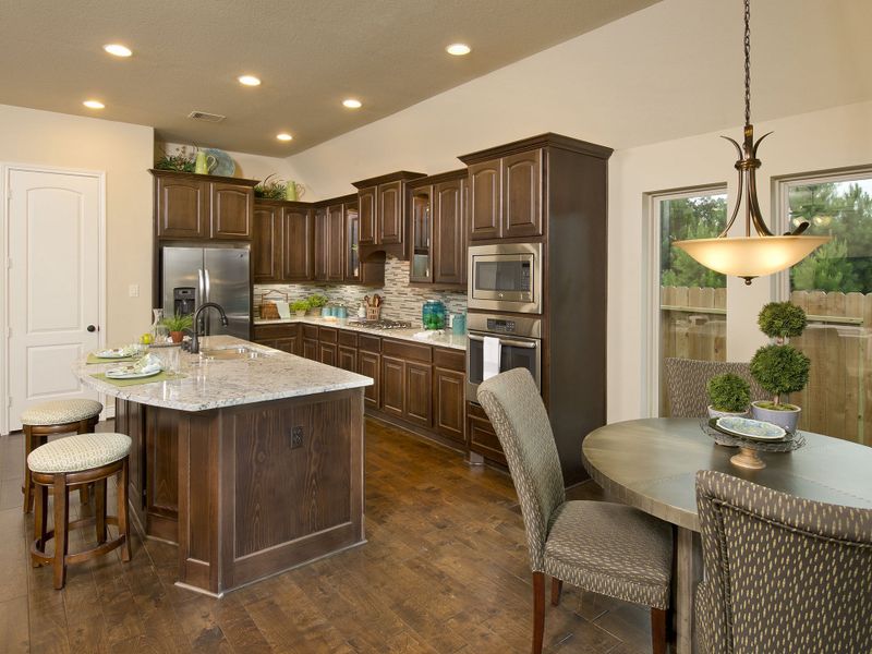 Representative furnished interior of a home built from the 2935W by Perry Homes in Meridiana, Rosharon (Image 27).