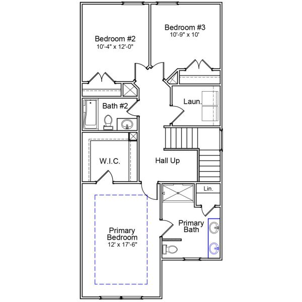 2D floor plan layout of this home in Central Creek, Goose Creek, SC (Image 3).