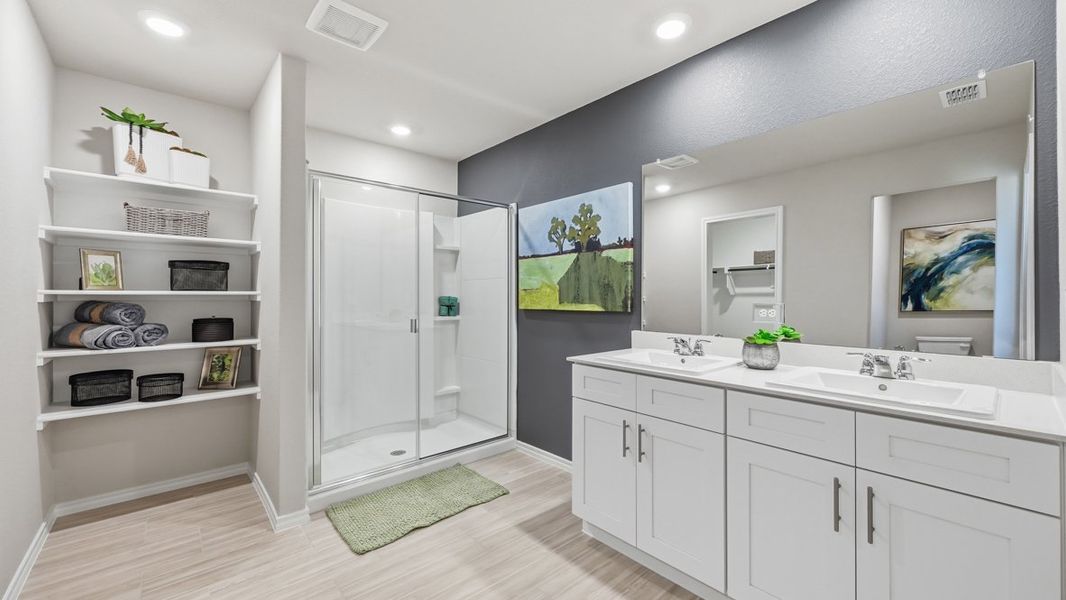 Furnished interior view inside a new home in Lonestar at Liberty Trails, Fort Worth (Image 19).