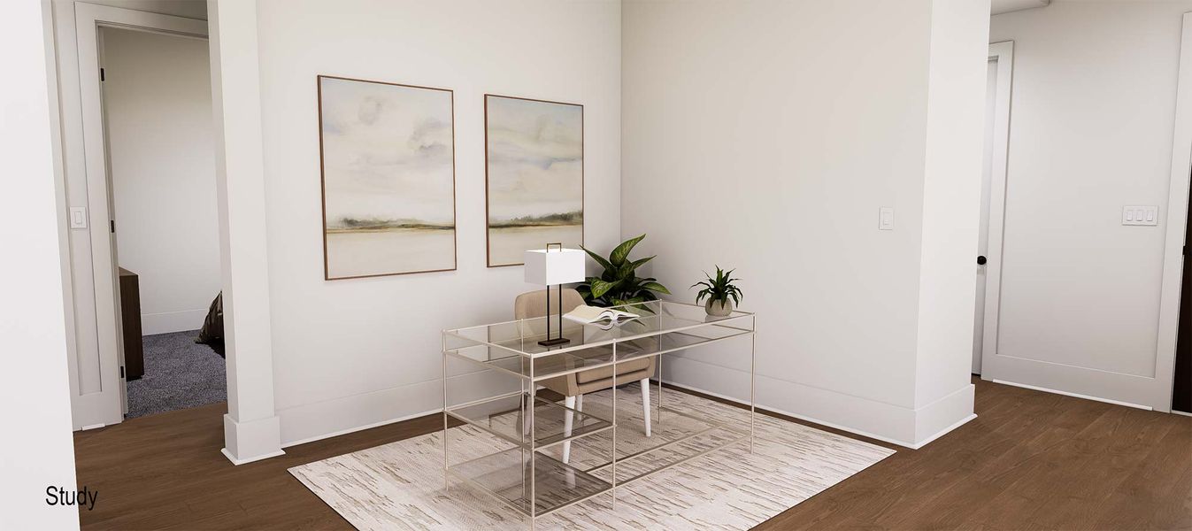 Representative furnished interior of a home built from the The Cleveland by David Weekley Homes in South Brook, Leander (Image 4). Representative furnished interior of a home built from the The Cleveland by David Weekley Homes in South Brook, Leander (Image 4).