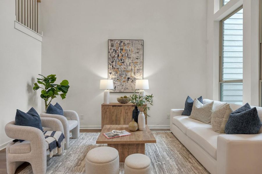 Furnished interior view inside a new home in Woodforest Townhomes, Montgomery (Image 10).