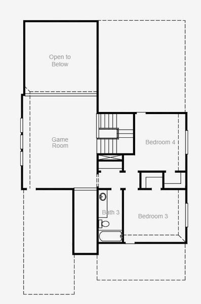 2D floor plan layout of this home in The Trails, New Caney, TX (Image 3).