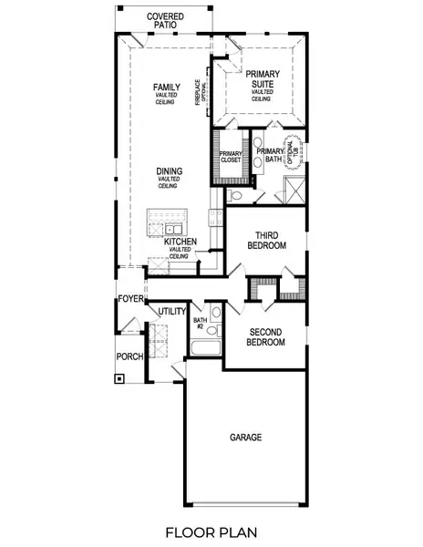 2D floor plan layout for the Grant Select FS by First Texas Homes in Westside Preserve, Midlothian, TX (Image 5).