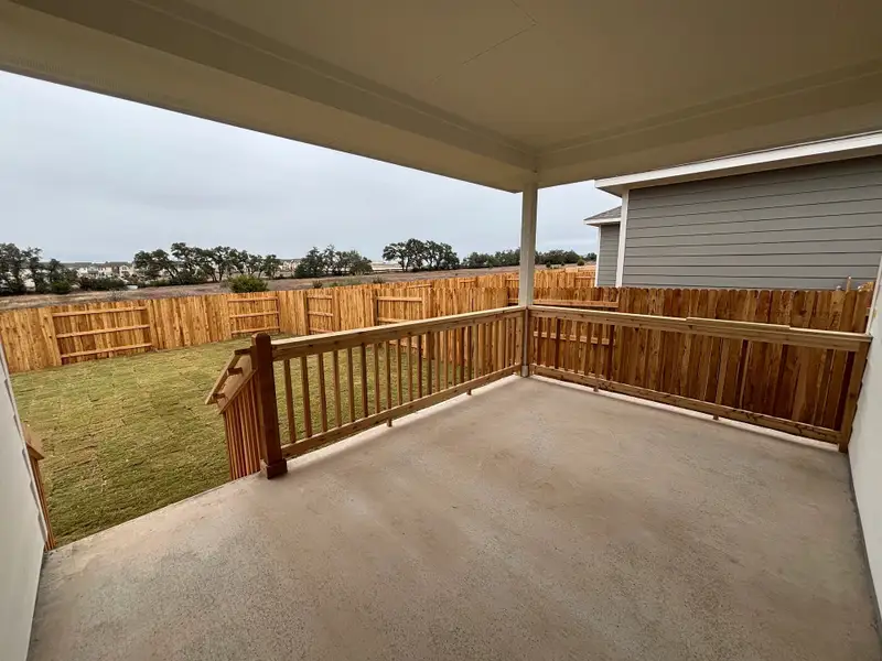 Exterior details and patio area of a home in Cannon Ranch 45s, Dripping Springs (Image 4).