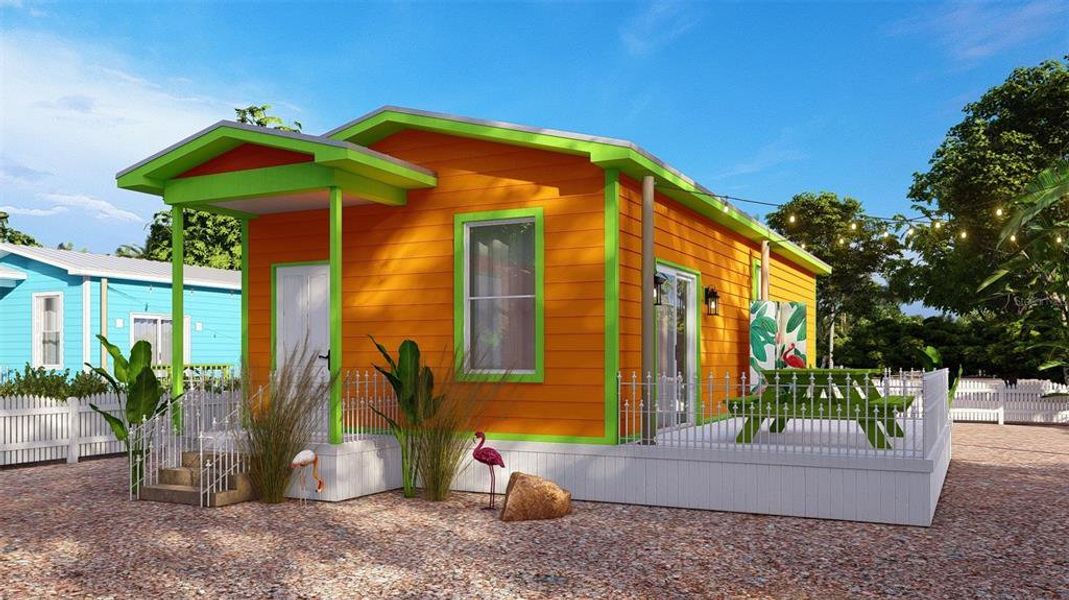 Exterior details and patio area of a home in , Venice (Image 1). Exterior details and patio area of a home in , Venice (Image 1).