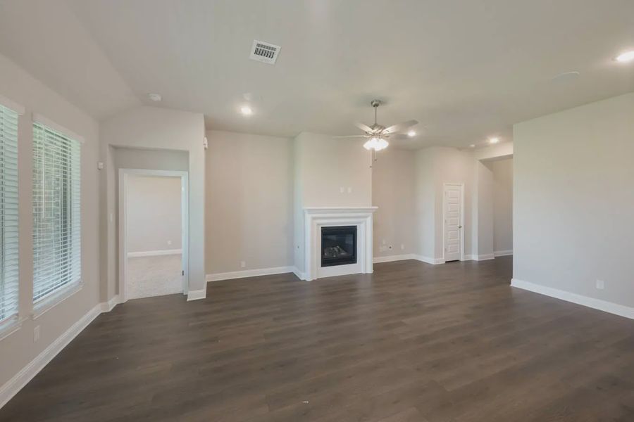Representative unfurnished interior of a home built from the Addison by Chesmar Homes in Las Lomas 50's, Forney (Image 4).