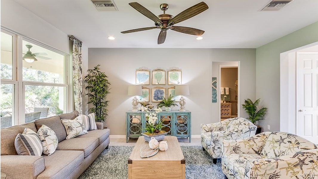 Representative furnished interior of a home built from the Jaden by D.R. Horton in South Gulf Cove, Port Charlotte (Image 13).