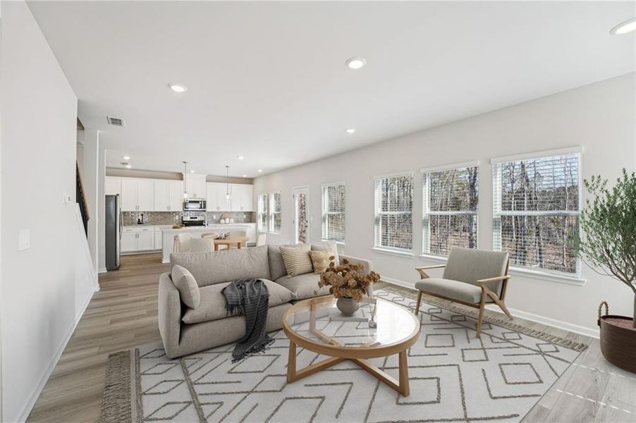 Furnished interior view inside a new home in Creekside at Oxford Park, Fairburn (Image 14).
