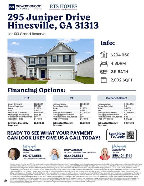 2D floor plan layout of this home in Grand Reserve, Hinesville, GA (Image 18).