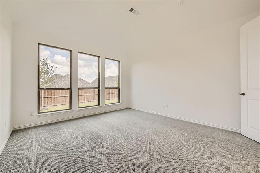 View of carpeted spare room