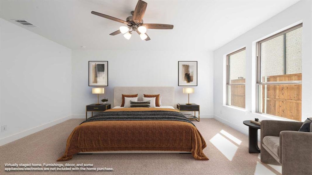 Furnished interior view inside a new home in The Heights At Uptown Celina 45', Celina (Image 11). Furnished interior view inside a new home in The Heights At Uptown Celina 45', Celina (Image 11).