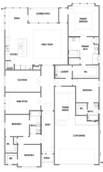2D floor plan layout of this home in Foxbrook, Cibolo, TX (Image 2). 2D floor plan layout of this home in Foxbrook, Cibolo, TX (Image 2).
