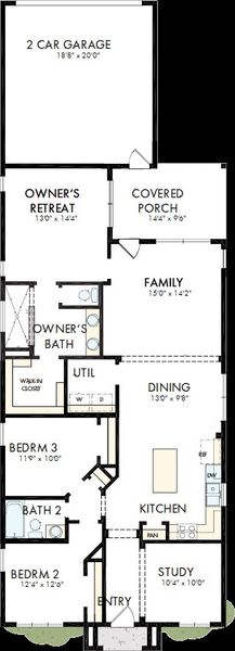 2D floor plan layout of this home in Bridgeland Central: Emerald Heights - Landmark Row Collection, Cypress, TX (Image 2). 2D floor plan layout of this home in Bridgeland Central: Emerald Heights - Landmark Row Collection, Cypress, TX (Image 2).
