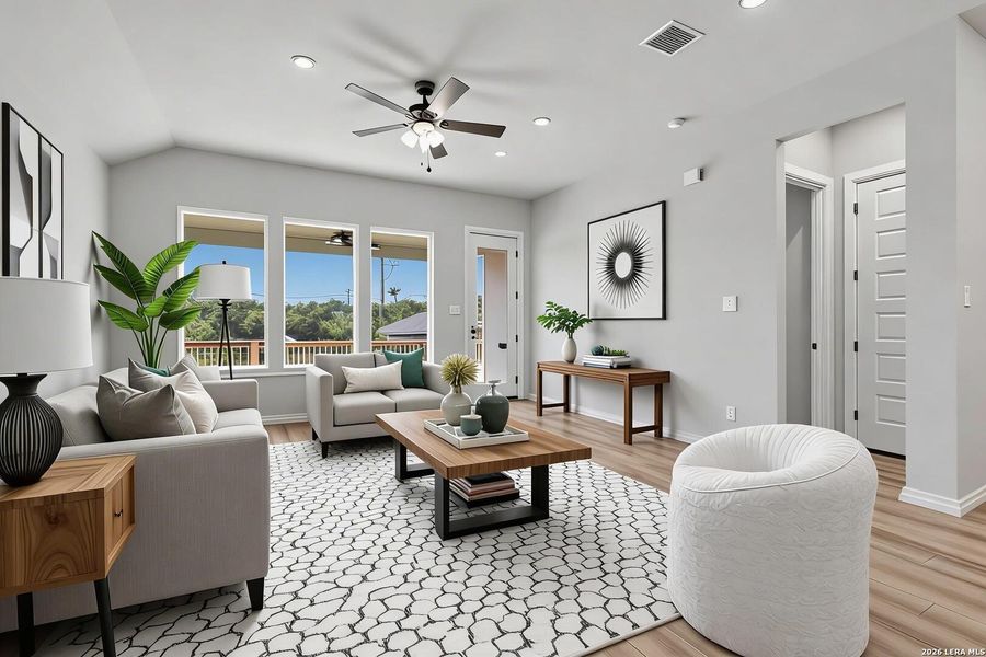 Furnished interior view inside a new home in Windsong, Boerne (Image 11).