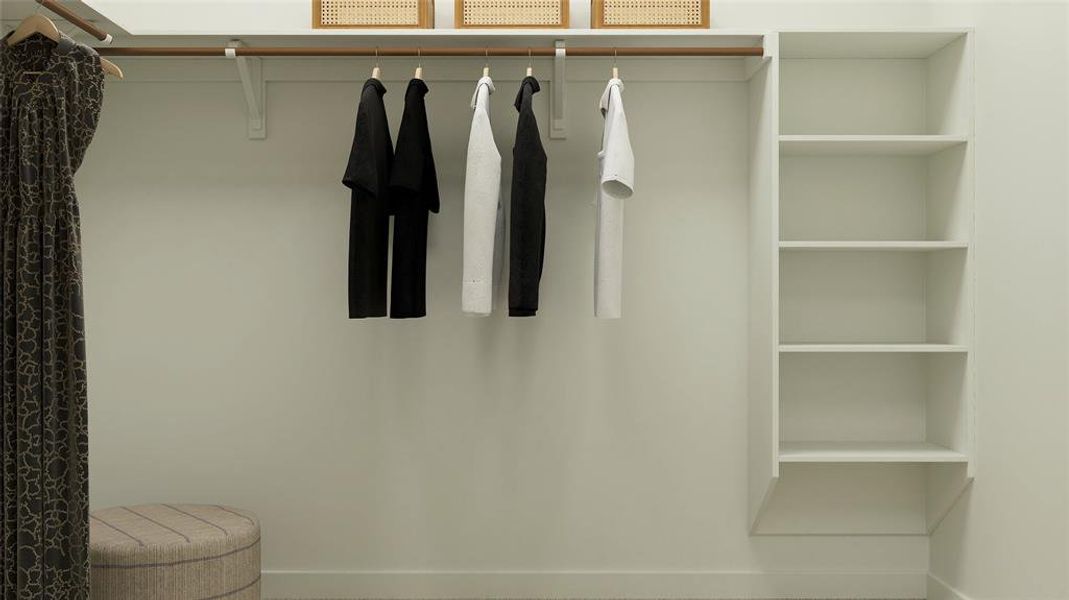 View of spacious closet