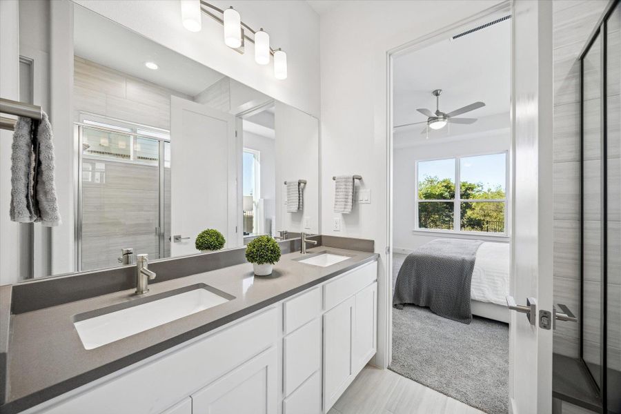 Furnished interior view inside a new home in Chester Ranch Place, Round Rock (Image 3). Furnished interior view inside a new home in Chester Ranch Place, Round Rock (Image 3).