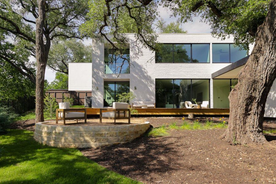 Rear view of property with a wooden deck