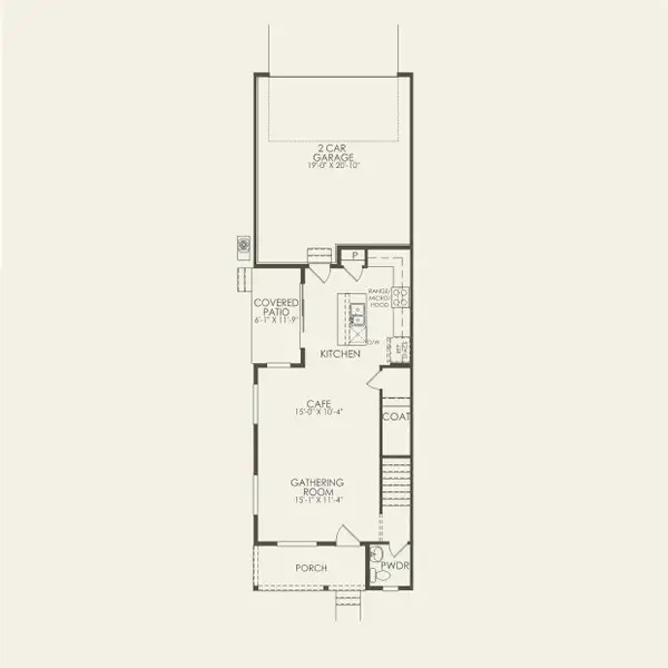 2D floor plan layout for the Orion by Pulte Homes in Sky Ranch, Aurora, CO (Image 3).