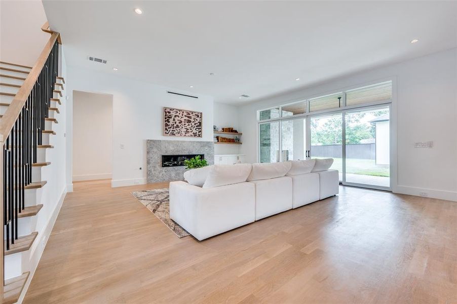 Living room featuring light hardwood / wood-style floors