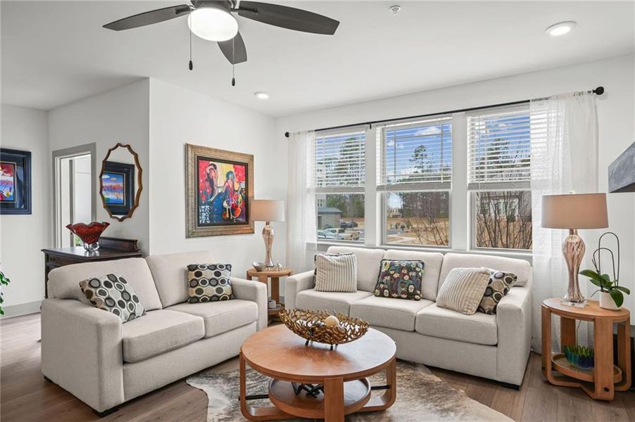 Furnished interior view inside a new home in Gatherings® at Herrington, Cumming (Image 22).