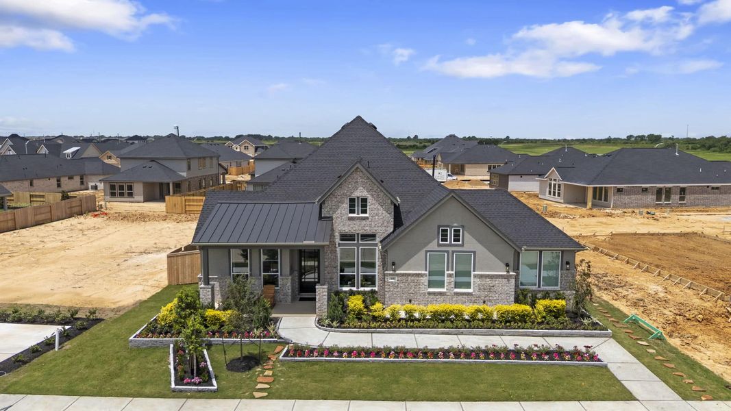 Front exterior of a new home in Attwater, Waller, TX, highlighting curb appeal (Image 26). Front exterior of a new home in Attwater, Waller, TX, highlighting curb appeal (Image 26).