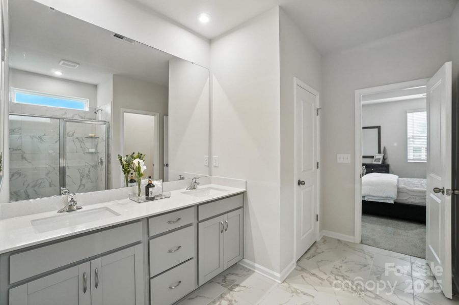 Furnished interior view inside a new home in Waxhaw Landing, Monroe (Image 28).