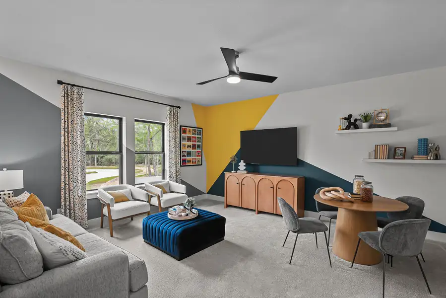 Representative furnished interior of a home built from the The Lavender by David Weekley Homes in Crighton Cove - Signature Series, Conroe (Image 4).