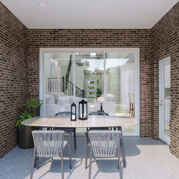 Exterior details and patio area of a home in Trillium, Richmond (Image 3). Exterior details and patio area of a home in Trillium, Richmond (Image 3).