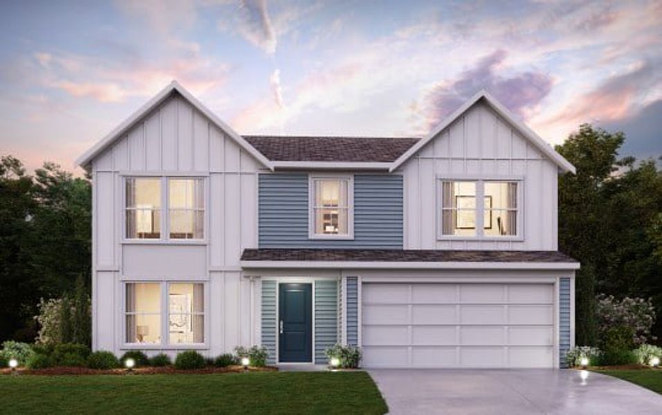 Representative exterior photo of a completed home built from the Yosemite by Fischer Homes in Cherry Glen, Euharlee, GA (Image 13).