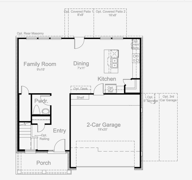 2D floor plan layout for the Martindale by Scott Felder Homes in Santa Rita Ranch, Liberty Hill, TX (Image 5). 2D floor plan layout for the Martindale by Scott Felder Homes in Santa Rita Ranch, Liberty Hill, TX (Image 5).
