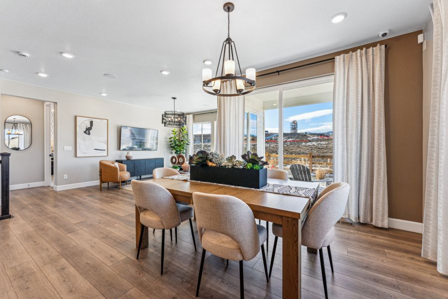 Furnished interior view inside a new home in Trailstone, Arvada (Image 12).