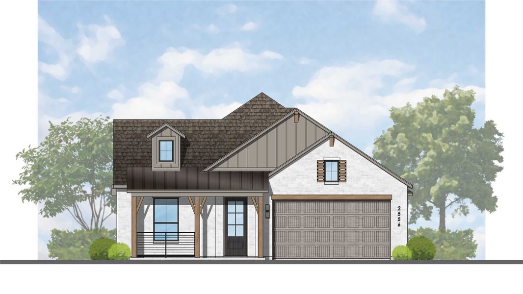 Representative rendering of the exterior for the Weston Plan by Highland Homes (Image 6). Representative rendering of the exterior for the Weston Plan by Highland Homes (Image 6).