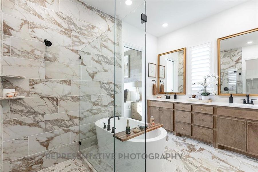 Furnished interior view inside a new home in Ridge Crossing, Waxahachie (Image 9).