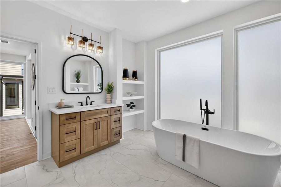 Furnished interior view inside a new home in , Atlanta (Image 13). Furnished interior view inside a new home in , Atlanta (Image 13).