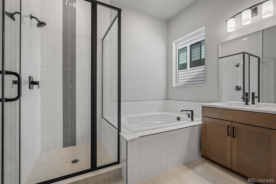 Furnished interior view inside a new home in Cloverleaf – Mountainview Collection, Monument (Image 16).