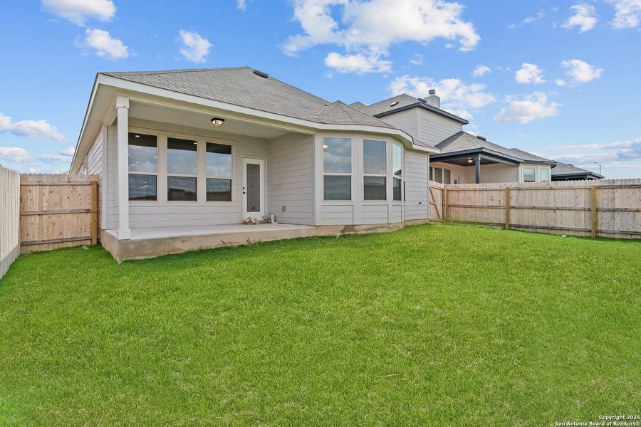 Front exterior of a new home in Horizon Ridge, San Antonio, TX, highlighting curb appeal (Image 14).