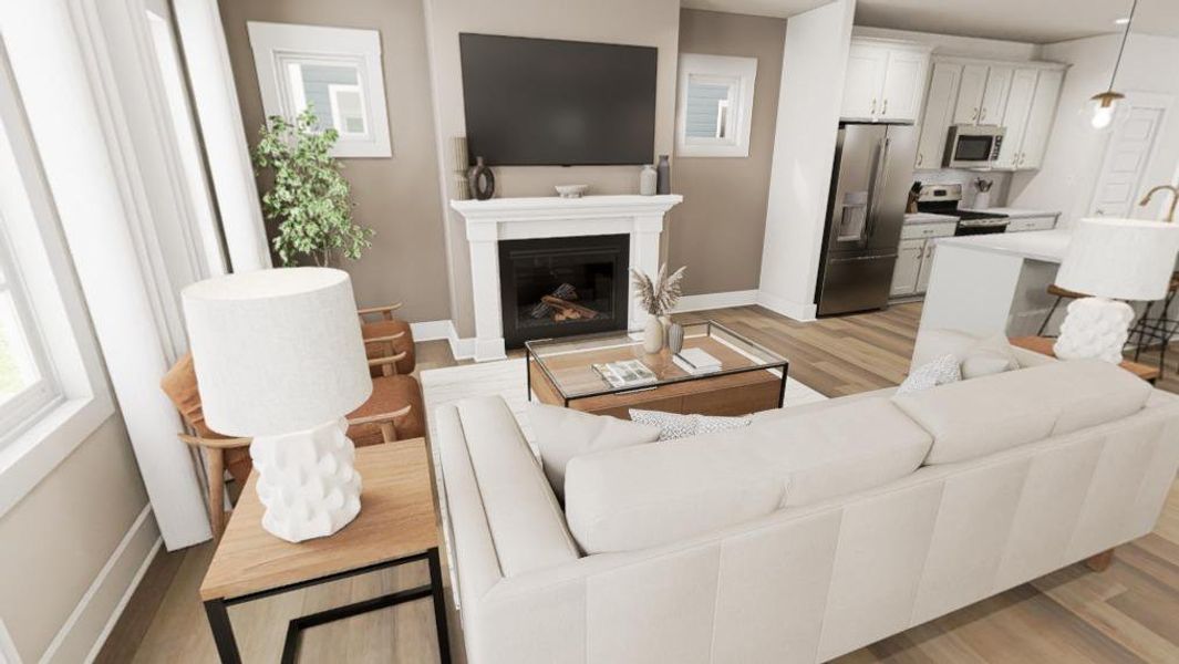 Furnished interior view inside a new home in Wendell Falls, Wendell (Image 9).