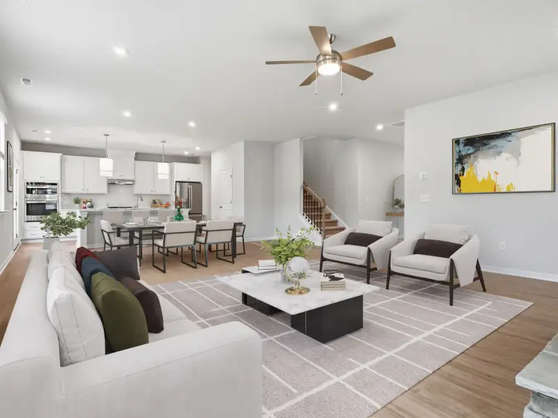 Furnished interior view inside a new home in Fallbrook Single Family Homes, Indian Trail (Image 6).