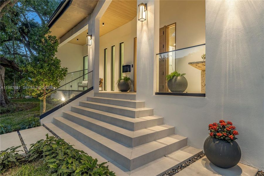 Exterior details and patio area of a home in , Miami (Image 54).