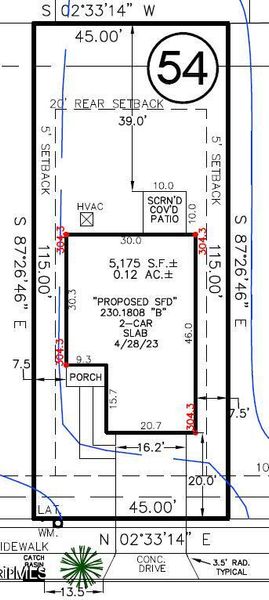 Plot plan lot 54 TP