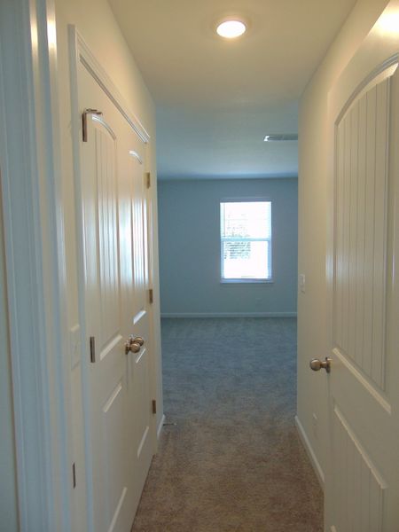 The bonus room, which is located on the second floor and comes with a closet